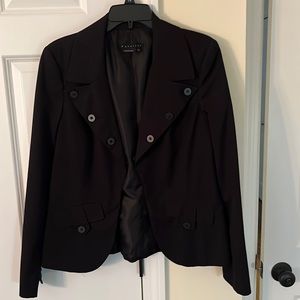 Black blazer button lapel